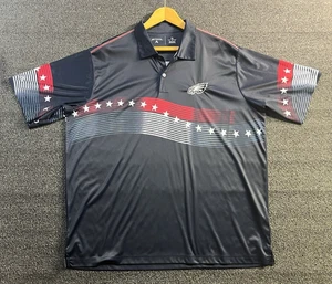 Antigua Patriotic Polo Shirt Stars Stripes Flag Philadelphia Eagles - Picture 1 of 13