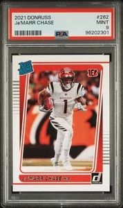 2021 Donruss Jamarr Chase #262 Rookie Card RC - PSA 9 MINT - Bengals - Picture 1 of 2
