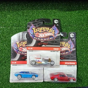 VHTF Hot Wheels LARRY'S GARAGE Lot Of 3 '69 Camaro, '69 Ford Mustang, T-Bucket - Picture 1 of 14
