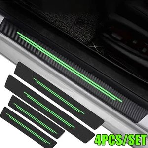 4Pcs Noctilucent Car Door Sill Protection Strip Durable Car Sticker Accessories - Picture 1 of 10