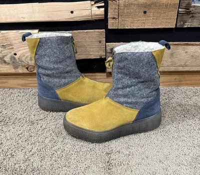 Bos. & Co. IGNITE YELLOW/GREY/PETROLPLATFORM ZIPUP BOOTS Size 38 EU 7/7.5 US - Image 1 of 4