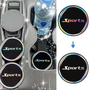 2pcs Car Cup Holder Pad Anti-slip Mat Sport Radiant Coasters Auto Accessories - Picture 1 of 11
