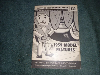 1959 CHRYSLER PLYMOUTH DODGE DeSOTO NEW MODEL FEATURES SHOP BOOK / ORIG MANUAL - Imagem 1 de 4