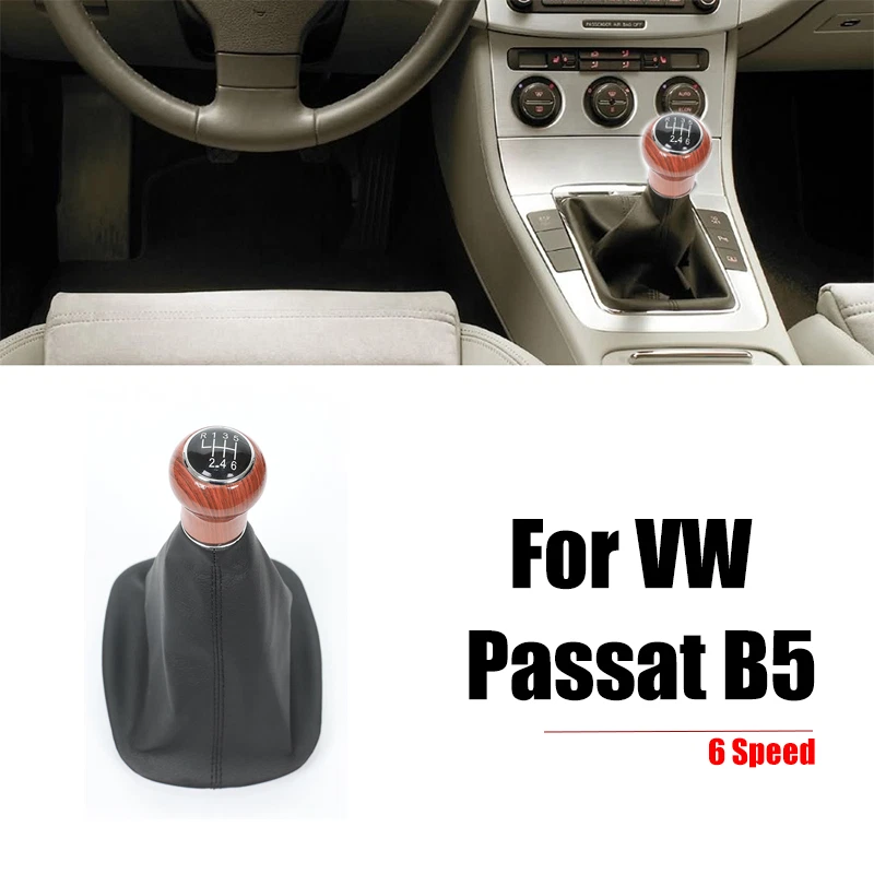 Bota polaina perilla de cambio de marchas de coche de 6 velocidades para Volkswagen Passat B5 1996-2005 Foto 1 de 3