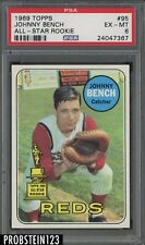 1969 Topps #95 Johnny Bench Cincinnati Reds All-Star Rookie HOF PSA 6 EX-MT