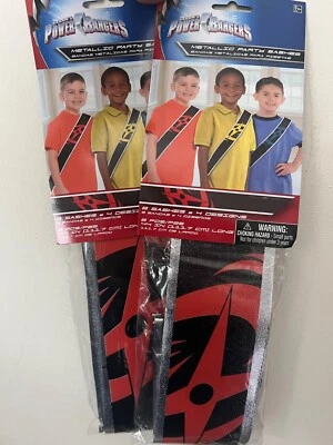 NEW Power Rangers Metallic Party Sashes - Image 1 of 2