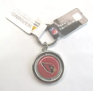 NFL Arizona Cardinals Spinning Logo Key Ring Keychain Forever Collectibles - Picture 1 of 3