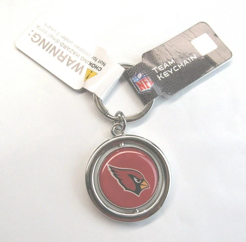 NFL Arizona Cardinals Spinning Logo Key Ring Keychain Forever Collectibles Cover