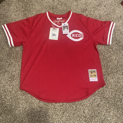 NEW Mitchell & Ness Pete Rose Cincinnati Reds 1984 Cooperstown Coll SIZE MENS XL Cover