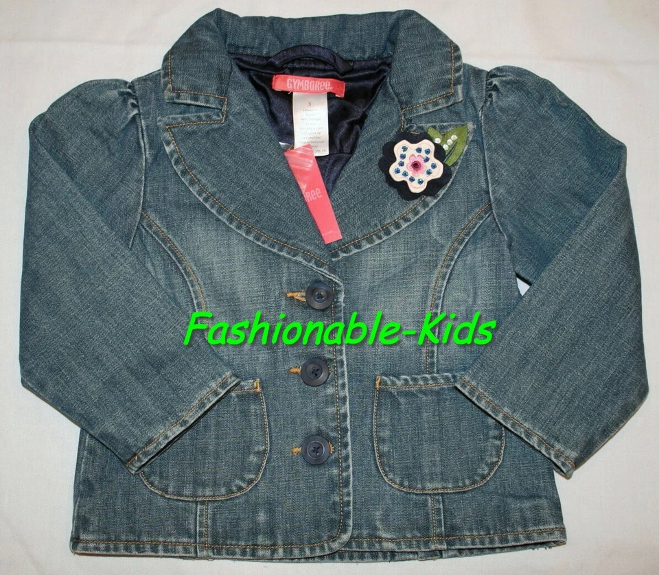 5 NUEVO CON ETIQUETAS Gymboree CHELSEA GIRL Corsé Denim Jean CHAQUETA ABRIGO NIÑAS  Foto 1 de 1
