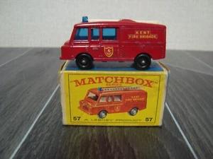 Matchbox n. 57 camion dei pompieri Land Rover in scatola originale ""E4 - Foto 1 di 10