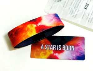 ZOX **A STAR IS BORN** SILVER STRAP Large Wristband w/Card - Picture 1 of 3