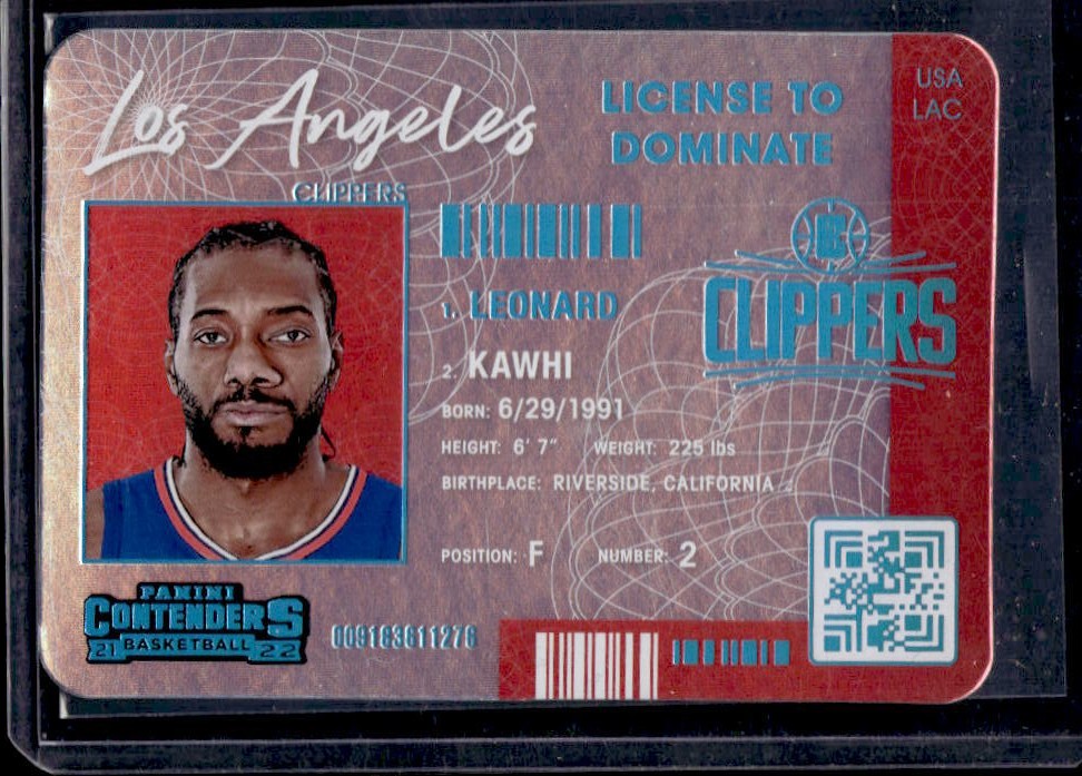 2021-22 Contenders Kawhi Leonard License To Dominate SSP Case Hit #6 Clippers