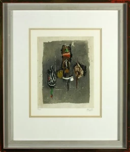 Grafik Radierung Prägedruck Johnny Friedlaender Handsigniert 1988 Zertifikat - Bild 1 von 8