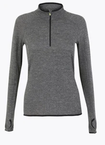 Brand New Ladies Goodmove Charcoal Mix Thermal Run Top Size UK 18 - Picture 1 of 5