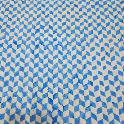 27" Destination Banyan Batiks Blanco Azul Geométrico Foto 1 de 4