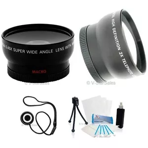 52mm 3 Lens Set Telephoto+Wide Angle+Macro+BONUS Nikon D40X D200 D300 D600 D800 - Picture 1 of 6