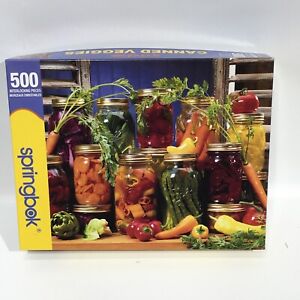 Hallmark Springbok 500 Pc Puzzles 18 x 23 Canned Veggies Features Harvest 