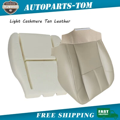For GMC Yukon XL 1500 2007-2014 Tan Driver Bottom Seat Cover With Foam Cushion - Image 1 of 4