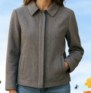 Ann Freedburg USA Full Zip Tweed Wolle Sakko Blazer gefüttert Vintage Damen 14 - Bild 1 von 12