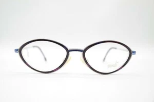 Vintage Metzler 5313 410 Silber Violett Blau oval Brille Brillengestell NOS - Bild 1 von 6