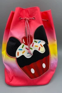 NWT Disney Store MICKEY MOUSE CUPCAKE Swim Bag~Backpack~Tote~Metallic - Picture 1 of 8