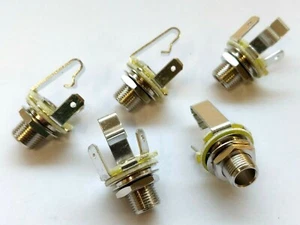 Pack of 5 Rean by Neutrik NYS229L 2 pole open 1/4'' mono jack, longer thread - Picture 1 of 3