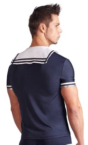 1608704 740 Mikrofaser Hemd T-Shirt Elastisch Figur betont Matrosenlook in 2XL - Bild 1 von 6