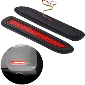 2pcs 5W Red Lens LED Car Bumper Reflectors Taillight Fog Warning Light Universal - Picture 1 of 8