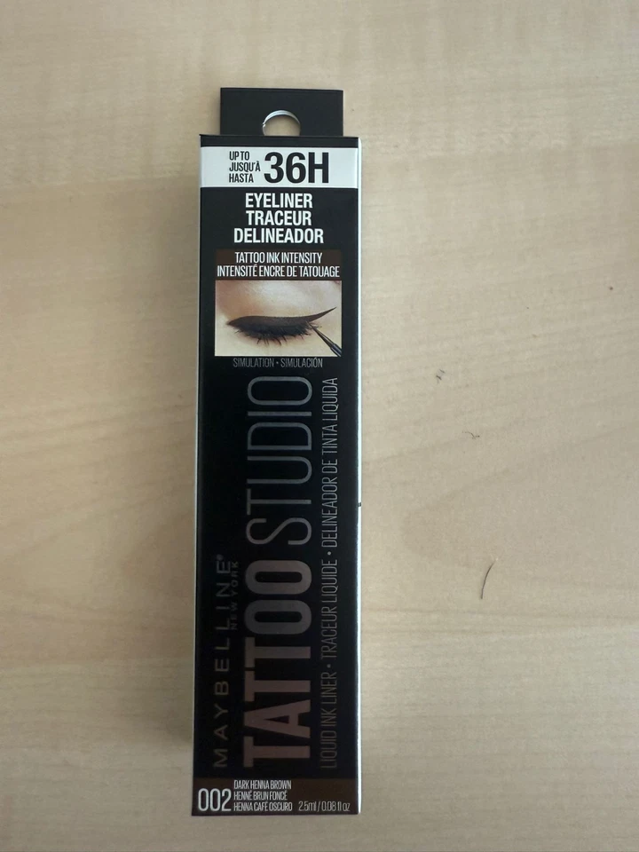 Nuevo gel impermeable para cejas Maybelline Tattoo Studio 260 marrón profundo Foto 1 de 4