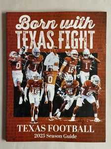 2025 Texas Longhorns Born With Texas Fight Texas Football Season Guide - Picture 1 of 1