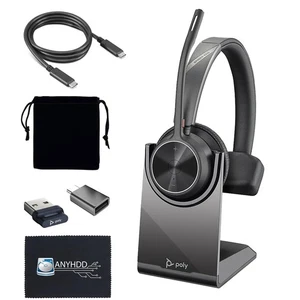 Casque sans fil Poly Voyager 4310 UC + support de charge - Connectez-vous au PC/Mac et à la cellule - Photo 1 sur 7