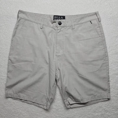 Billabong Hybrid Shorts Men's Size 38 Light Gray Plaid - Image 1 of 4