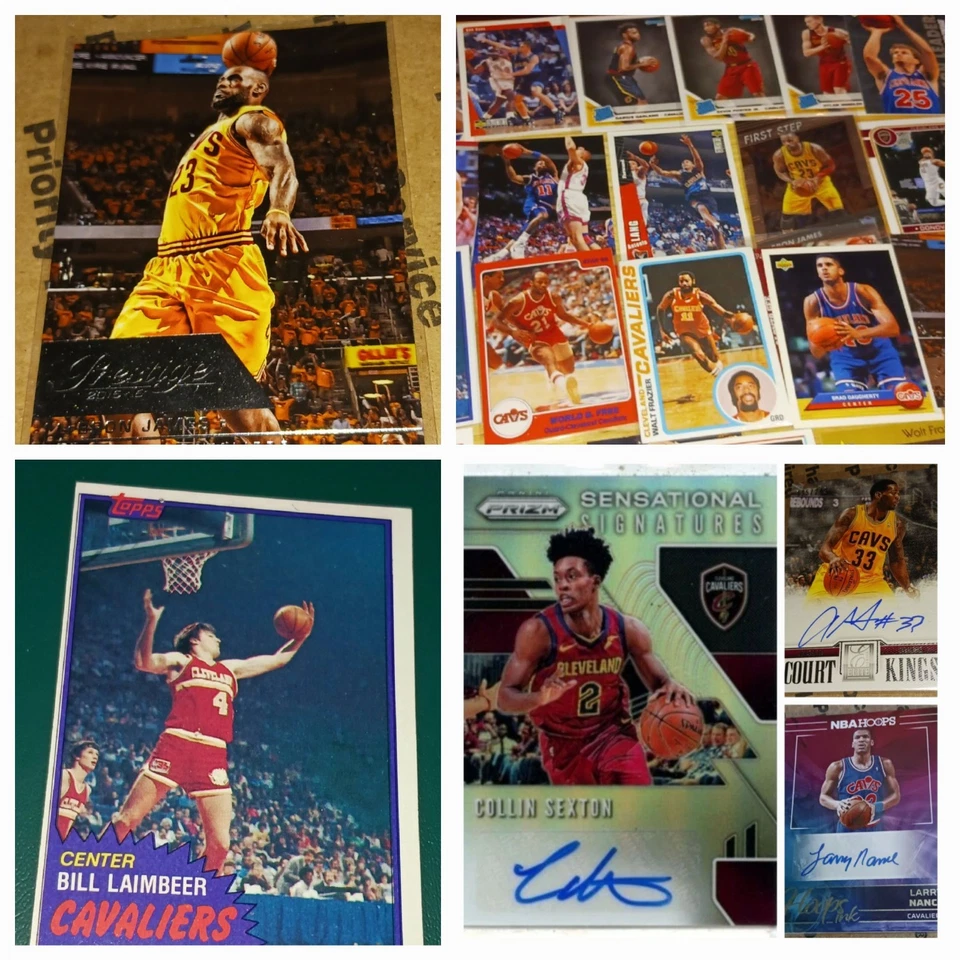 CAVS 60+ C SEXTON, LARRY NANCE, GEE AUTOs/LAIMBEER RC, LeBRON, FRAZIER, WORLD B. - Imagem 1 de 4