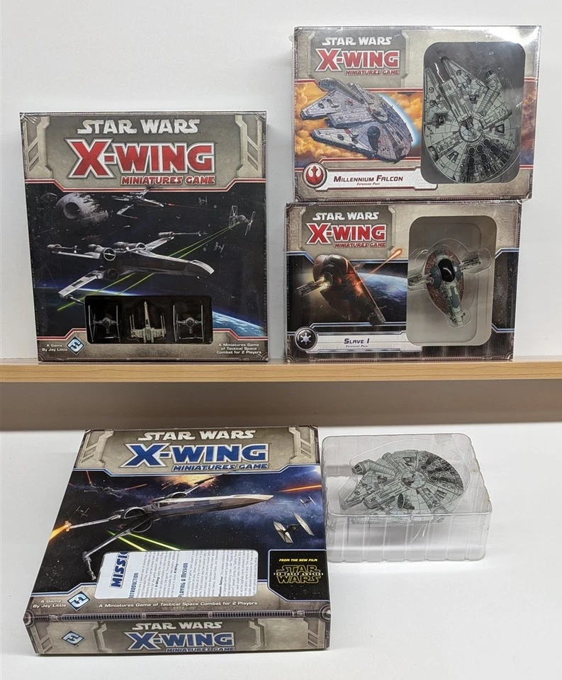 Star Wars X-Wing Miniaturas Juego Lote Starter Set, Millennium Falcon Slave 1 Más Foto 1 de 4