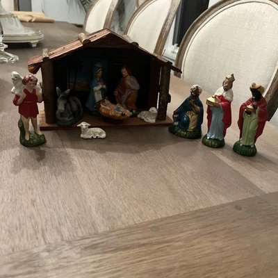 Belén Navidad Creche Vintage con 11 Piezas - LEER  Foto 1 de 4