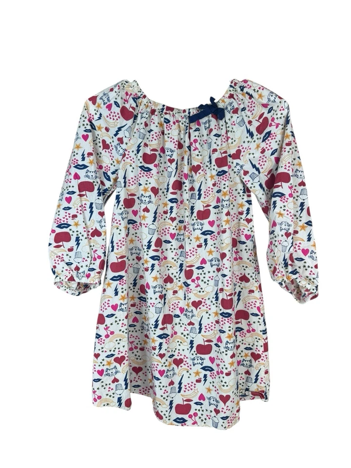 Vestido Happy by Pink Pollo Niñas Multicolor Globo Algodón Gatos Corazones Talla 10Y Foto 1 de 4