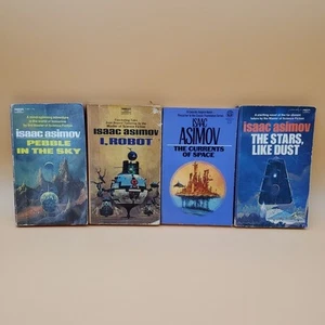 Lot Of 4 Vintage Isaac Asimov Paperback Books - Picture 1 of 23