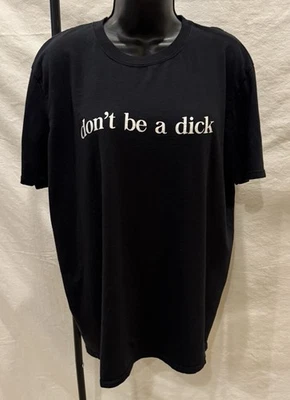 女式 L 码大号黑色图案 T 恤“Don't Be a..”短袖 T 恤 — 第 1/4 张图片