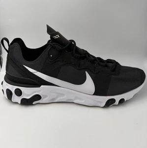 USED Nike React Element 55 Running Black Athletic BQ6166-003 Men's Size 12 - Picture 1 of 5