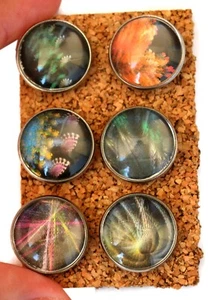 Fractal Art Decorative Push Pins Thumb Tacks for Cork Board Handmade Office - Picture 1 of 2