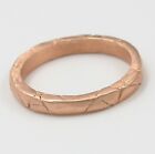 Solid 925 Sterling Plain Silver Rose Gold Plated Women's Ring Desinger Band 
