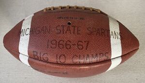 Original 1966 Michigan State Spartan Big 10 Champs Signed Spalding Football