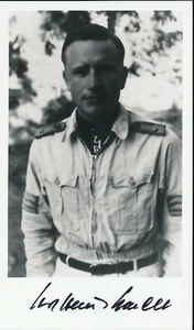 Karl-Heinz Schnell signed photo. Luftwaffe Ace.72 kills. - Picture 1 of 1