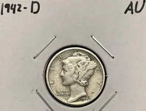 ⭐️1942-D Mercury Dime⭐️About Uncirculated⭐️90% Silver⭐️ - Picture 1 of 2
