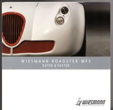 Wiesmann Roadster MF5 Specifications 2009-10 German Market Foldout Brochure 