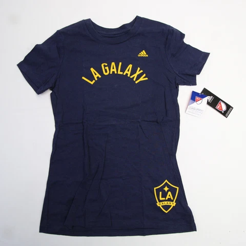 LA Galaxy adidas Short Sleeve Shirt Girl's Navy New Cover