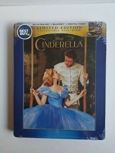 CINDERELLA STEELBOOK (4K UHD + Blu-Ray + Digital) Disney Live Action Version - Imagen 1 de 8