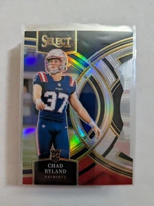 2023 Panini Select Black Red Prizms Die Cut CHAD RYLAND RC #122 PATRIOTS 🏈 - Picture 1 of 1