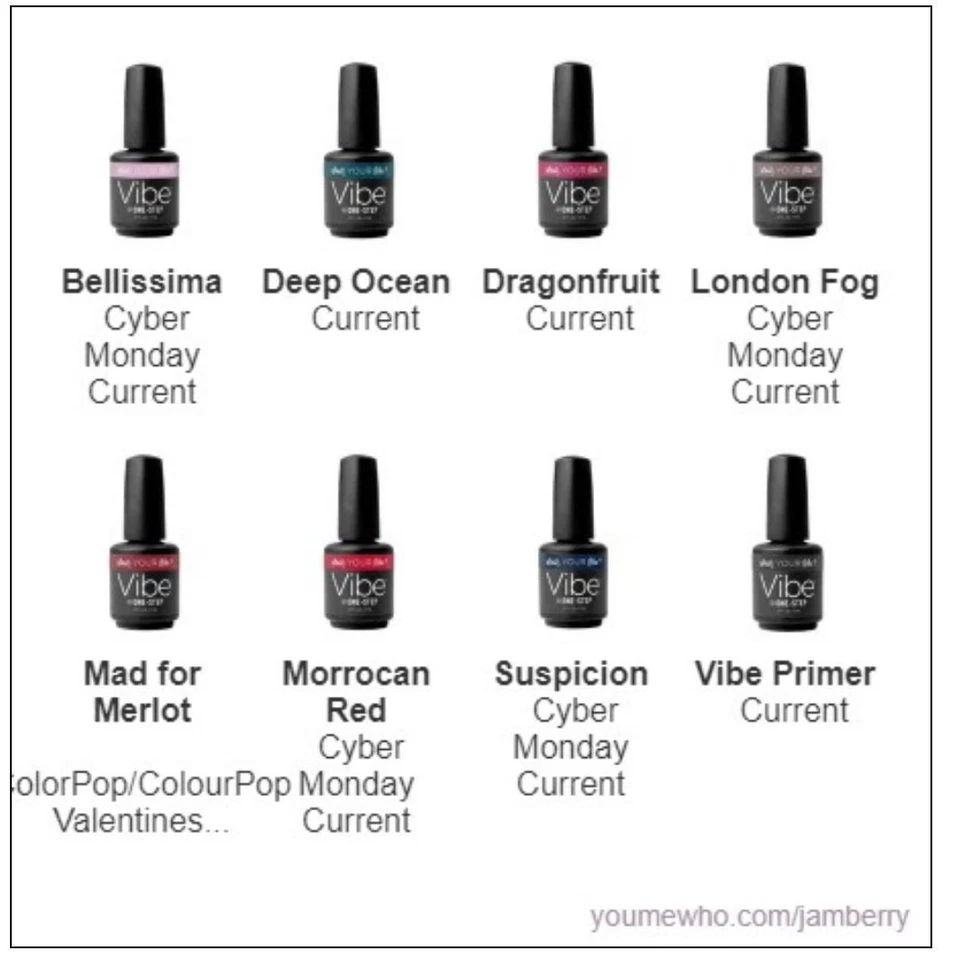 Esmalte en gel BeneYOU Jamberry Vibe One-Step, varios colores, nuevo Foto 1 de 1